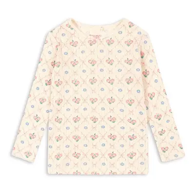 Dětské bavlněné tričko s dlouhým rukávem Konges Sløjd MINNIE BLOUSE GOTS béžová barva, KS101605