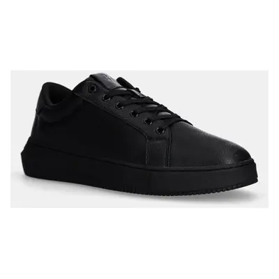 Kožené sneakers boty Calvin Klein Jeans CHUNKY CUPSOLE LOW OHB černá barva, YM0YM01159