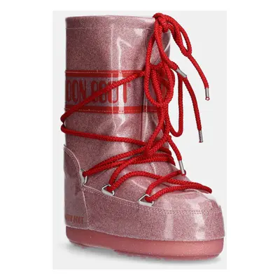 Dětské sněhule Moon Boot ICON JR GLITTER růžová barva, 80D3400290