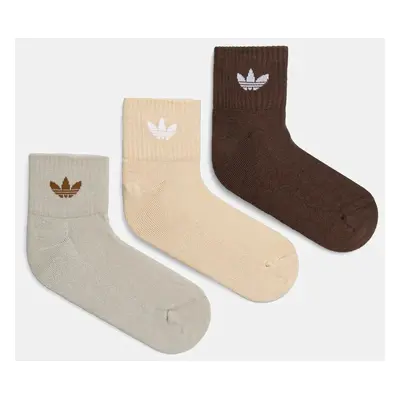 Ponožky adidas Originals 6-pack béžová barva, IX5278