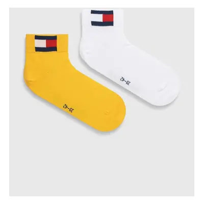 Ponožky Tommy Jeans 2-pack žlutá barva, 701228223