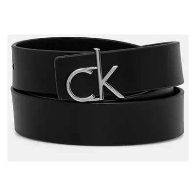 Kožený pásek Calvin Klein dámský, černá barva, K60K613074