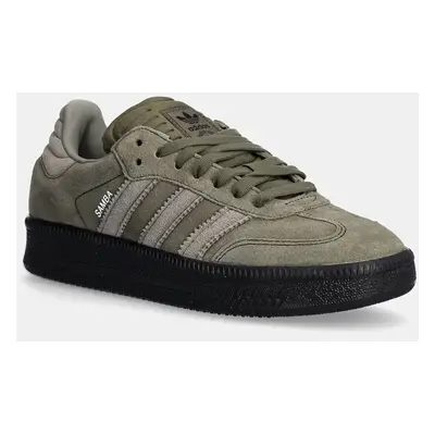 Semišové sneakers boty adidas Originals Samba XLG zelená barva, ID3913