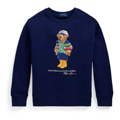 Dětská mikina Polo Ralph Lauren tmavomodrá barva, s potiskem, 323975028001