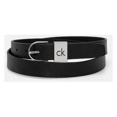 Kožený pásek Calvin Klein dámský, černá barva, K60K612856