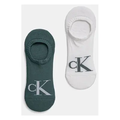 Ponožky Calvin Klein Jeans 2-pack pánské, zelená barva, 701228809