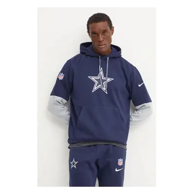 Mikina Nike Dallas Cowboys pánská, tmavomodrá barva, s kapucí, vzorovaná, 02F2-447M-7RD-87G