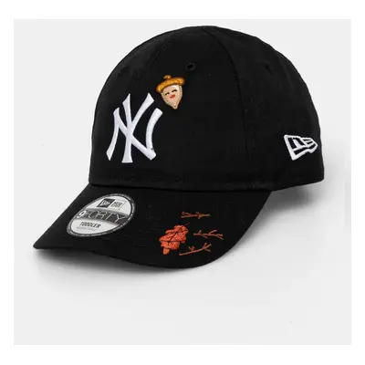 Dětská baseballová čepice New Era NEW YORK YANKEES černá barva, s aplikací, 60565303