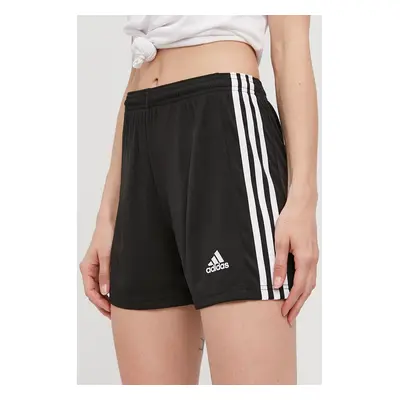 Kraťasy adidas Performance GN5780 dámské, černá barva, hladké, medium waist