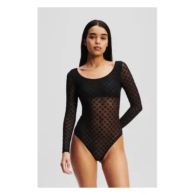 Body Karl Lagerfeld černá barva, krajkové, A1W47067