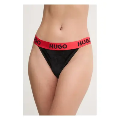 Tanga HUGO černá barva, 50527163