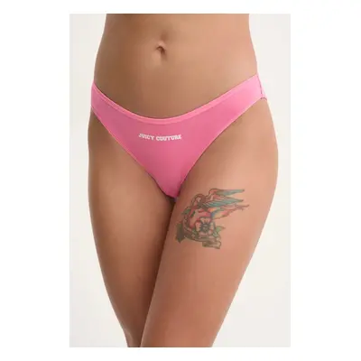 Kalhotky Juicy Couture JUICY SLOGAN DIDDY BRIEF růžová barva, JCTBR125955