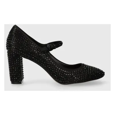 Lodičky Kurt Geiger London Regent Round Crystal Mary černá barva, na podpatku, 1293600759