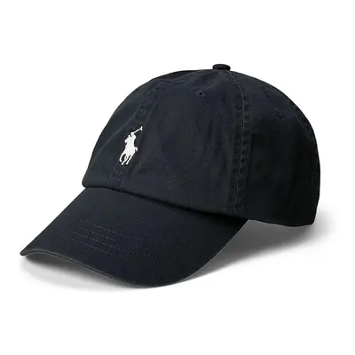 Bavlněná baseballová čepice Polo Ralph Lauren černá barva, s aplikací, 710667709