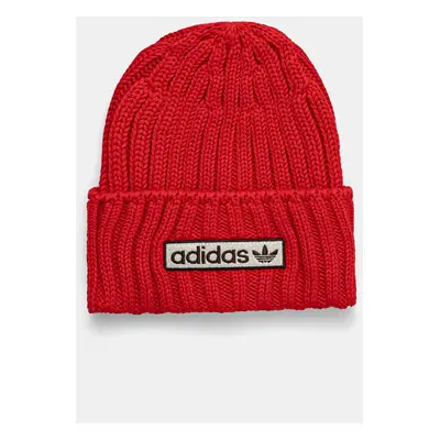 Bavlněná čepice adidas Originals červená barva, IY4620