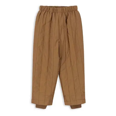 Dětské kalhoty do deště Konges Sløjd JUNO PANTS hnědá barva, KS101312