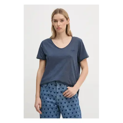 Tričko Pepe Jeans FABIANA modrá barva, PL505953