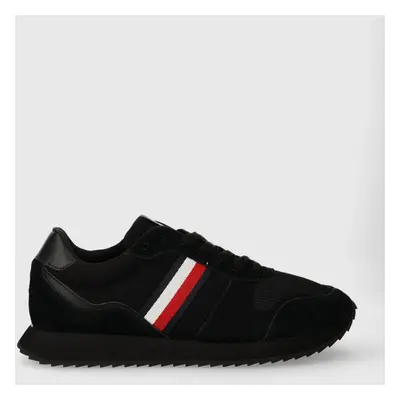 Sneakers boty Tommy Hilfiger RUNNER EVO MIX ESS černá barva, FM0FM04886