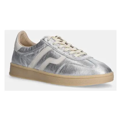 Kožené sneakers boty Gant Cuzima stříbrná barva, 30531955.G80