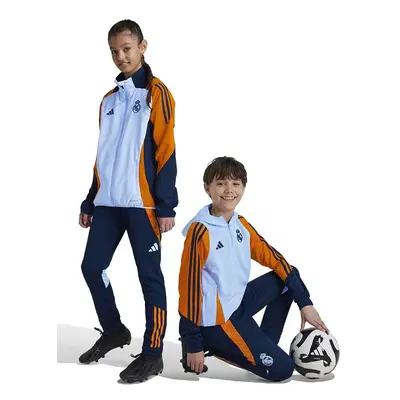 Dětské tepláky adidas Performance REAL TR PNT tmavomodrá barva, vzorované, IT5120