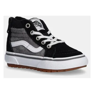 Dětské kožené kecky Vans MTE SK8-Hi Zip šedá barva, VN000D0MN421