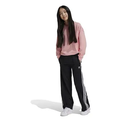 Dětské tepláky adidas Originals WIDE PANTS černá barva, s aplikací, IX7632