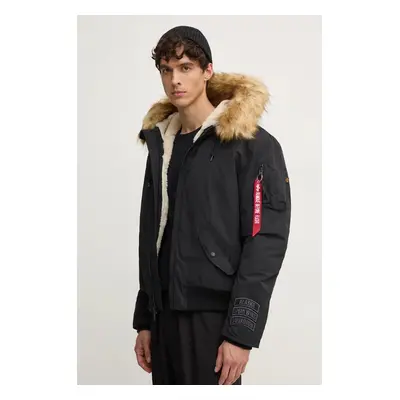 Bunda Alpha Industries pánská, černá barva, přechodná, 148129