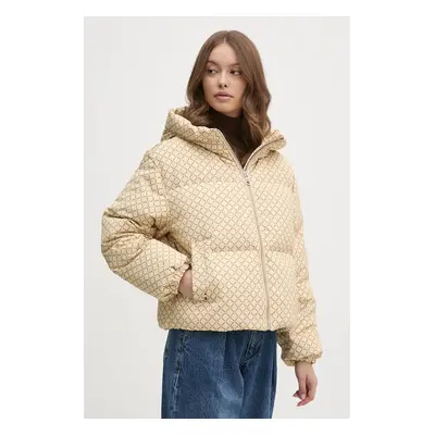 Péřová bunda Tommy Hilfiger dámská, žlutá barva, zimní, oversize, WW0WW43524