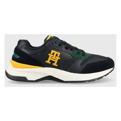 Sneakers boty Tommy Hilfiger FM0FM04415 MODERN PREP MIX WL BLACKWATCH tmavomodrá barva