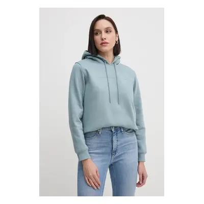 Mikina Calvin Klein Jeans dámská, šedá barva, s kapucí, s potiskem, J20J225494