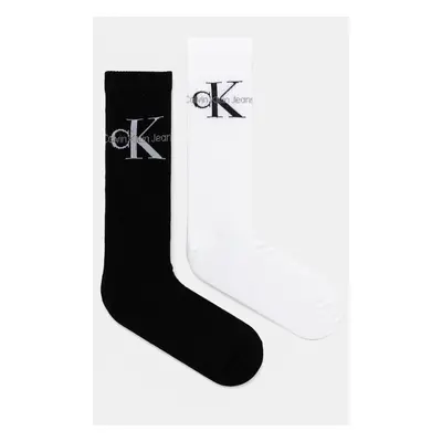 Ponožky Calvin Klein Jeans 4-pack pánské, černá barva, 701229453