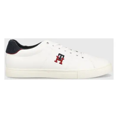 Sneakers boty Tommy Hilfiger Fm0fm04350 Core Vulc Varsity Monogram bílá barva