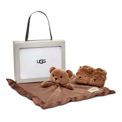 Dětské boty UGG Bixbee And Lovey Bear Stuffie hnědá barva