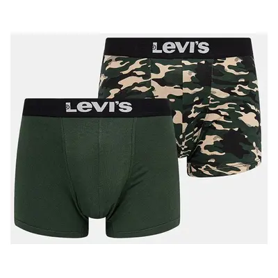 Boxerky Levi's 2-pack pánské, zelená barva, 37149-1025