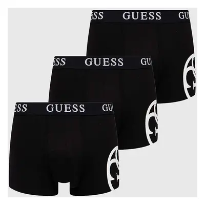 Boxerky Guess PLACED 3-pack pánské, černá barva, U4RG04 K6YW0