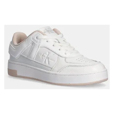 Sneakers boty Calvin Klein Jeans BASKET CUPSOLE LOW MIX bílá barva, YW0YW01650