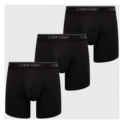 Boxerky Calvin Klein Underwear 3-pack pánské, černá barva