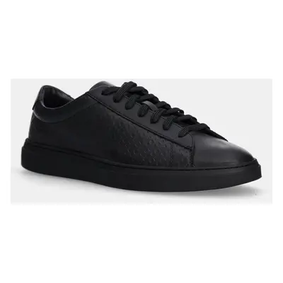 Kožené sneakers boty BOSS Kieran černá barva, 50536507