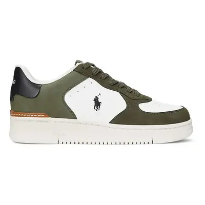 Kožené sneakers boty Polo Ralph Lauren Masters Crt zelená barva, 809955690002