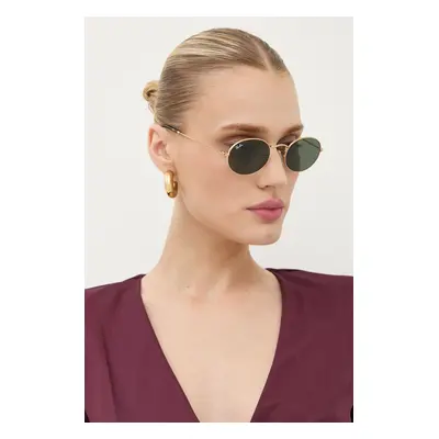 Sluneční brýle Ray-Ban OVAL zlatá barva, 0RB3547N