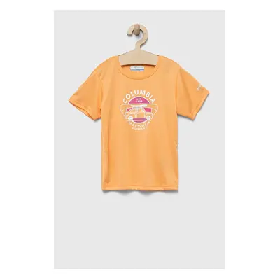 Dětské tričko Columbia Mirror Creek Short Sleeve Graphic Shirt oranžová barva