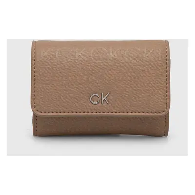 Peněženka Calvin Klein hnědá barva, K60K612637