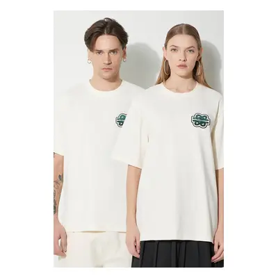 Bavlněné tričko Filling Pieces T-shirt Gowtu béžová barva, s aplikací, 74433929936