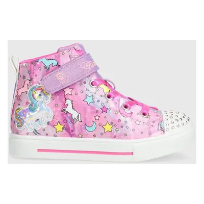 Dětské tenisky Skechers TWINKLE SPARKS UNICORN DAYDREAM růžová barva