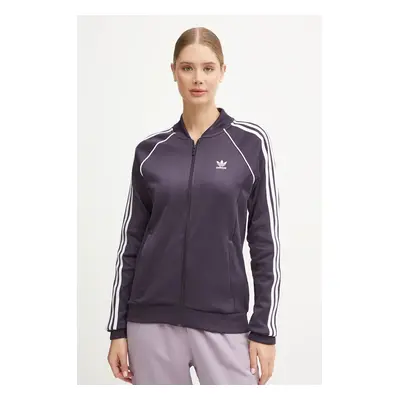 Mikina adidas Originals dámská, fialová barva, hladká, IY2167