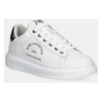 Kožené sneakers boty Karl Lagerfeld KAPRI MENS bílá barva, KL52538K