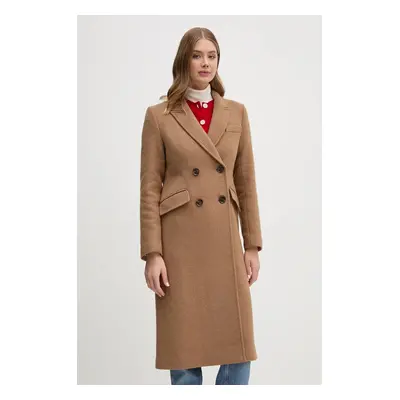 Vlněný kabát Barbour Marylin Tailored Wool Coat přechodný, dvouřadový, LWO0236