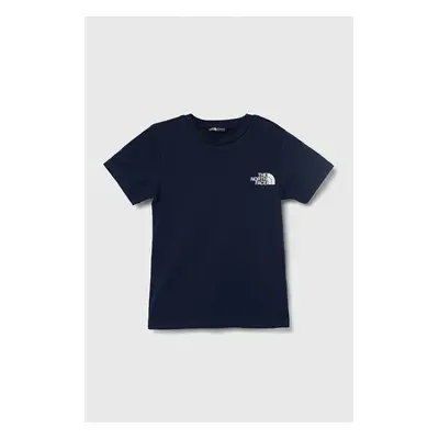 Dětské tričko The North Face SIMPLE DOME TEE zelená barva, s potiskem