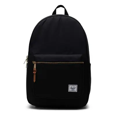 Batoh Herschel 11407-00001-OS Settlement Backpack černá barva, velký, hladký