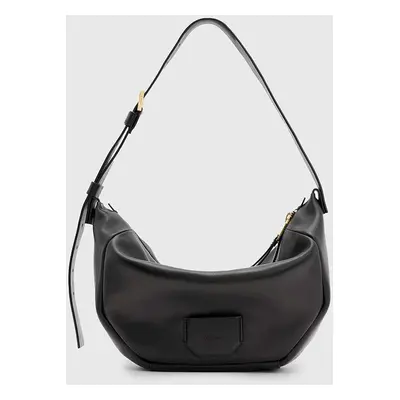 Kožená kabelka AllSaints MADEA SHOULDER BAG černá barva, W348XB